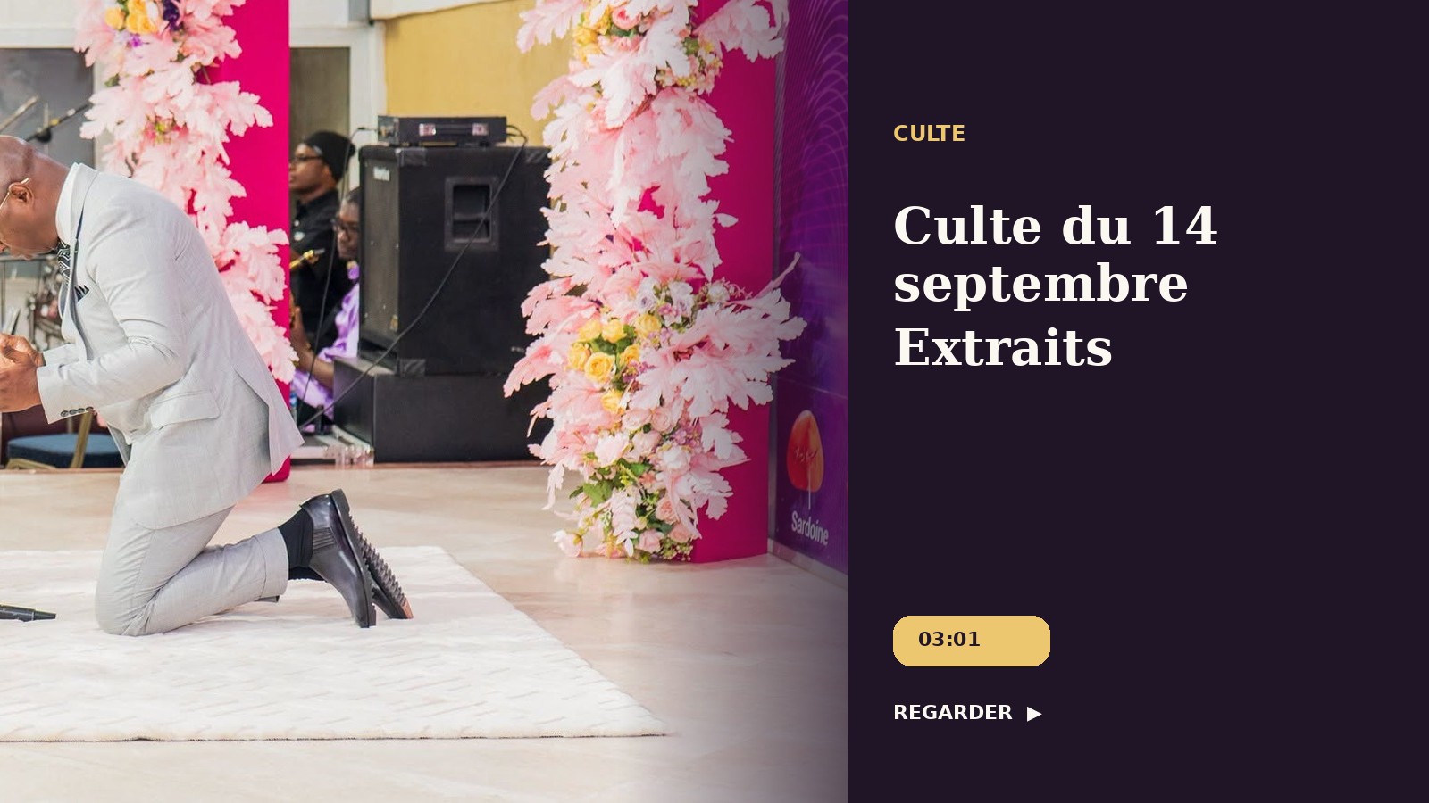 Culte du 14 septembre — extraits